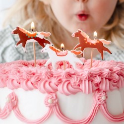 ŚWIECZKI na tort urodzinowe Konik 3szt