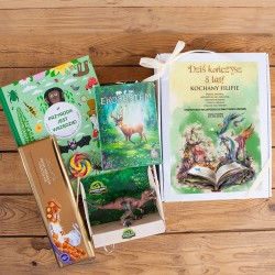 PREZENT na urodziny dla dziecka Z IMIENIEM Zestaw dla miłośnika przyrody z książką i grą karcianą