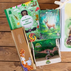 PREZENT na urodziny dla dziecka Zestaw dla miłośnika przyrody z książką i grą karcianą