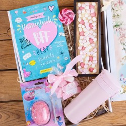 PREZENT na urodziny dla dziewczynki Zestaw kreatywny z pamiętnikiem i kubkiem termicznym