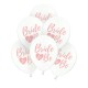 BALONY na panieński Bride to Be z sercem 30cm 6szt RÓŻ