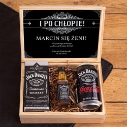 PREZENT na Kawalerski w skrzynce Z PODPISEM Jack Daniels PREMIUM