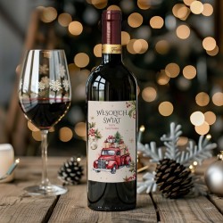 WINO świąteczne czerwone Z PODPISEM Świąteczna Przesyłka 750ml