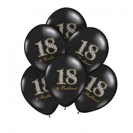 Balony na 18 w kolorze czarnym