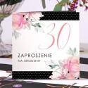 ZAPROSZENIA na 30 urodziny Kwiatowe Groszki 10szt (+koperty) PROMOCJA