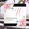 ZAPROSZENIA na 40 urodziny Kwiatowe Groszki 10szt (+koperty)