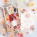 PREZENT na 40 urodziny Wino musujące w kwiatach Luxury 750ml