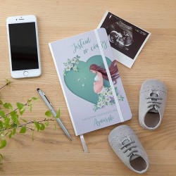 NOTATNIK ciążowy Z IMIENIEM Serce 80 kartek