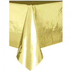 OBRUS foliowy metaliczny Złoty 137 x 274cm