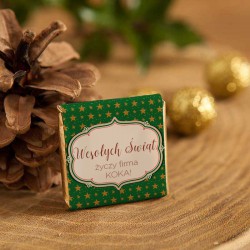 CZEKOLADKI świąteczne na prezent Zielone Święta personalizowane 10szt