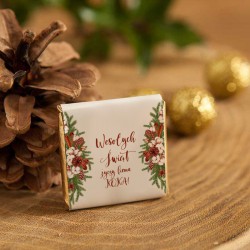 CZEKOLADKI świątecze prezent firmowy Naturalne Święta personalizowane 10szt
