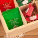 PREZENT świąteczny w skrzyni miód, herbata, krówki Zielone Święta Z PODPISEM