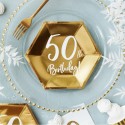 Kubeczki i talerzyki na 50 urodziny