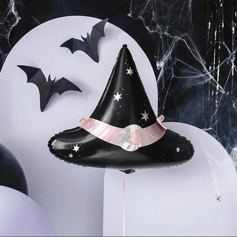 Balon na halloween czARNY kapelusz czarownicy