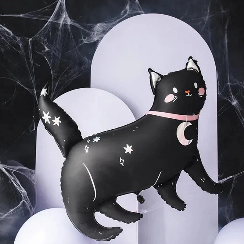 Balon na halloween kot czarny
