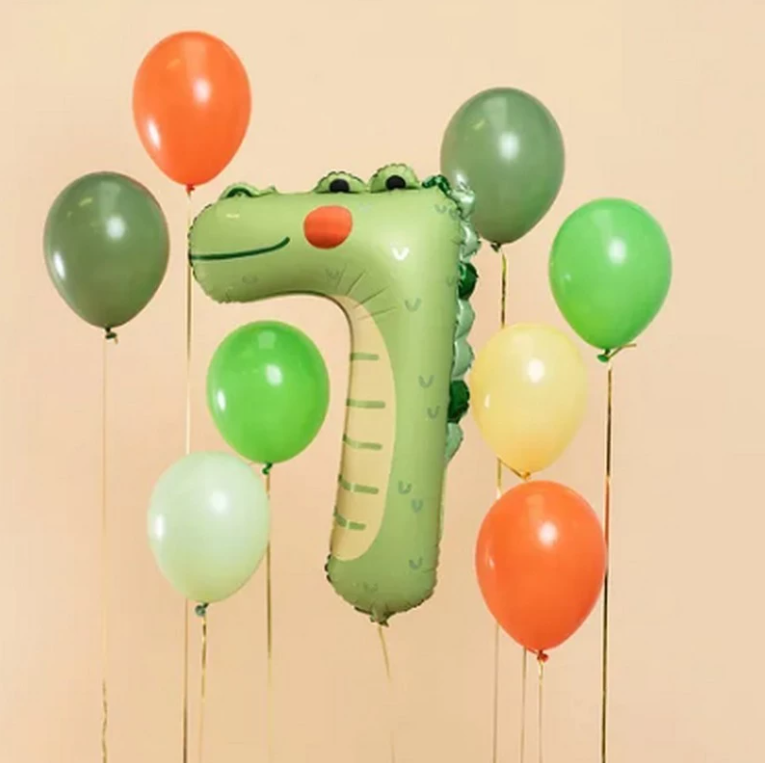 Balon na urodzinki 7 krokodyl