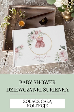Baby shower różowe ubranka