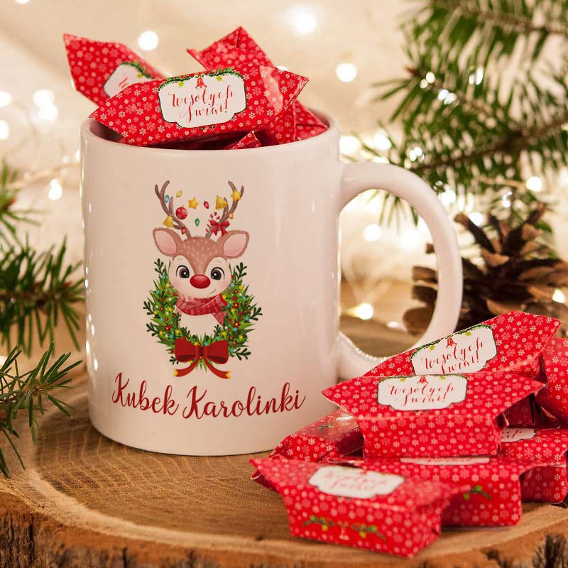 Christmas Reindeer kubek z krówkami