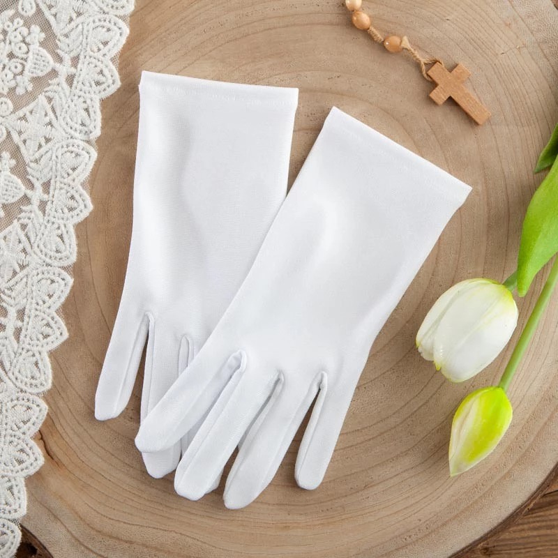 Rękawiczki komunijne białe uniwersalne