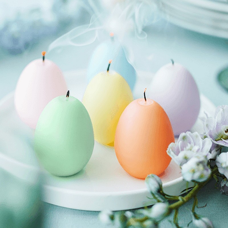 Pastelowe świeczki w kształcie jajek