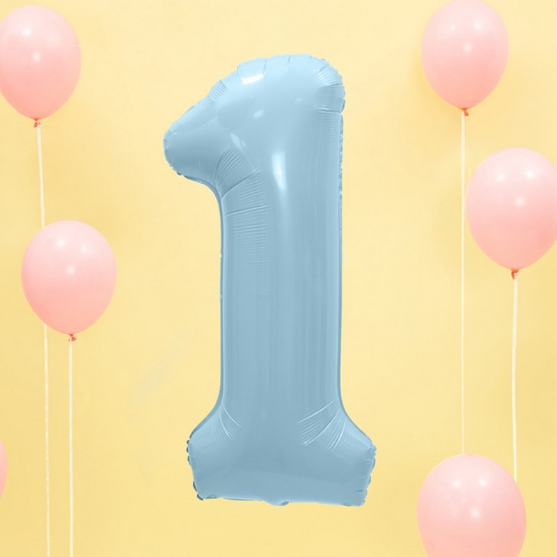 Niebieski balon jedynka